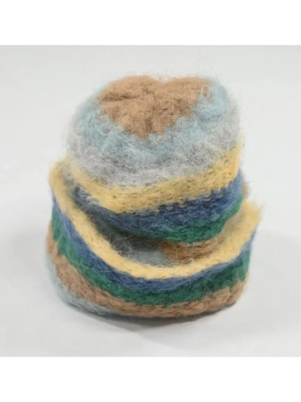 KkCo Striped Suri Beanie in Blue